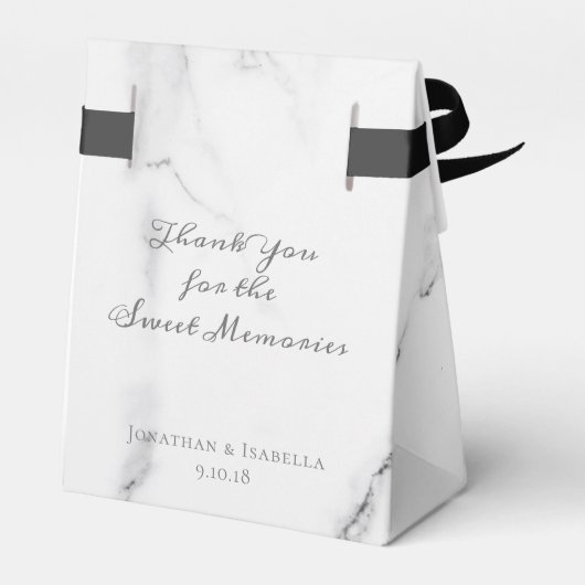 エレガント大理石とリース結婚の治療バッグ フェイバーボックス (裏面サイド)