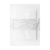 エレガント大理石とリース結婚式招待状 招待状ベリーバンド (正面例)