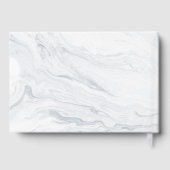 エレガント大理石と金ゴールドテクスチ結婚ャ ゲストブック (裏面)