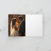 エレガント大理石と金ゴールド結婚式招待状 招待状 (内部)