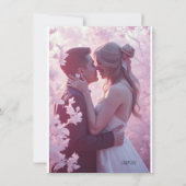 エレガント大理石と金ゴールド結婚式招待状 招待状 (裏面)