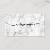 エレガント大理石の書道ミニマル 名刺 (正面)