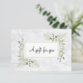 エレガント大理石の緑のフローラギフト証明書 (スタンド正面)