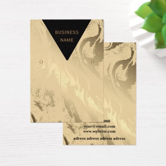 エレガント大理石の黒と金ゴールド (デスク)