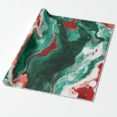 エレガント大理石クリスマスラッピング紙 ラッピングペーパー (アンロールド)