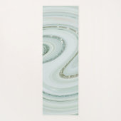 エレガント大理石スワールシルバーグリッタースパークルグラム ヨガマット (裏面)