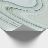 エレガント大理石スワールシルバーグリッタースパークルグラム ラッピングペーパー (角)