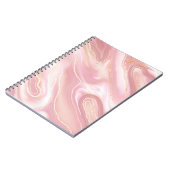 エレガント大理石テクスチャバラ金ゴールド液体光沢テックス ノートブック (左側)