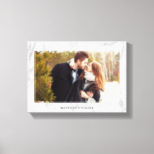 エレガント大理石テクスチャフレーム写真 キャンバスプリント