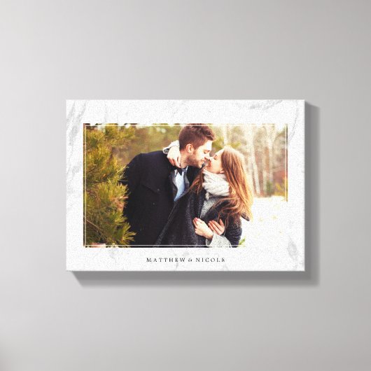 エレガント大理石テクスチャフレーム写真 キャンバスプリント (正面)