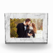 エレガント大理石テクスチャフレーム フォトブロック (正面)