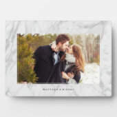 エレガント大理石テクスチャフレーム フォトプラーク (正面)