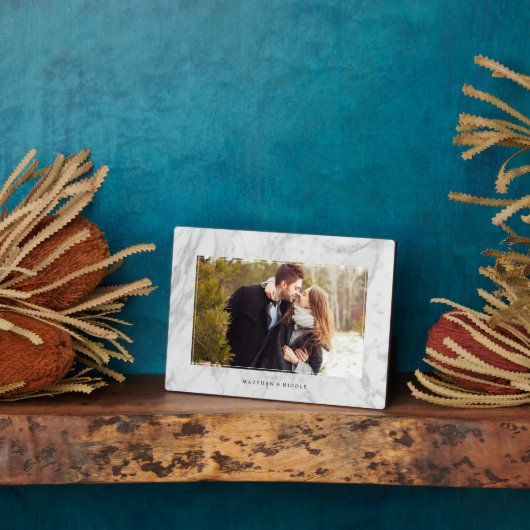 エレガント大理石テクスチャフレーム フォトプラーク (側面)