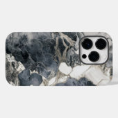 エレガント大理石ホワイトブラッククール Case-Mate iPhoneケース (裏面 (横))