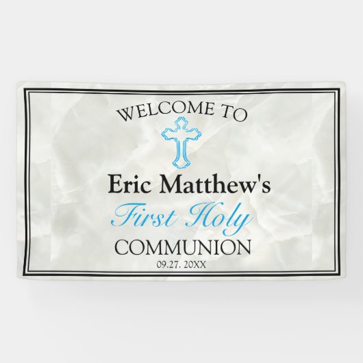 エレガント大理石ボーイズ初の聖体拝領 横断幕 (横)