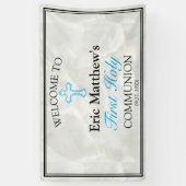 エレガント大理石ボーイズ初の聖体拝領 横断幕 (縦)