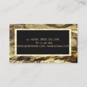 エレガント大理石金ゴールド枠ジュエリー設計者 名刺 (裏面)