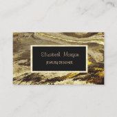 エレガント大理石金ゴールド枠ジュエリー設計者 名刺 (正面)