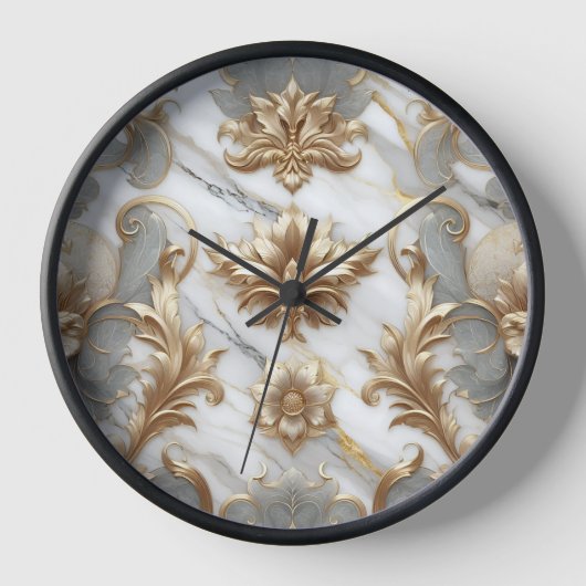 エレガント大理石頭が切れる時計ストラップ 壁時計 (正面)
