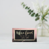 エレガント大理石、グリッター、フレーム紹介カード 紹介カード (スタンド正面)