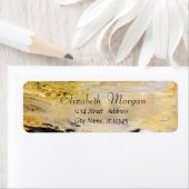 エレガント大理石、フェイク金ゴールド筆ストローク ラベル (インサイチュ)