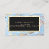 エレガント大理石、青金ゴールド枠ジュエリー設計者 名刺 (裏面)