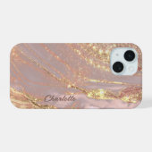 エレガント大理石 iPhone 15ケース (裏面横)