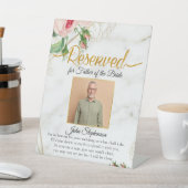 エレガント大理石Aシート写真結婚の記念 台座サイン (インサイチュ)