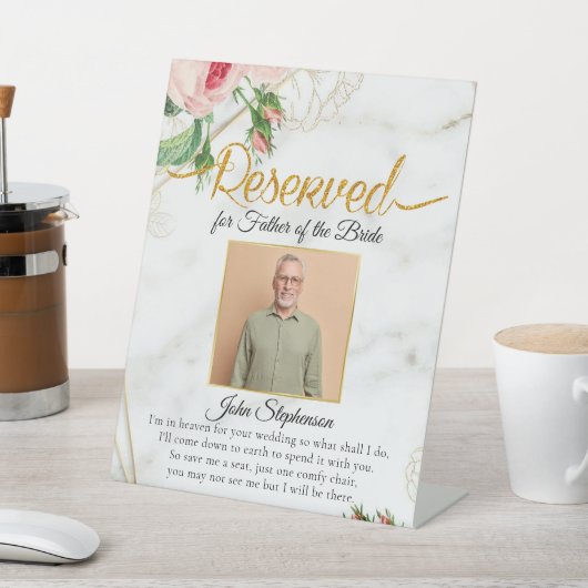 エレガント大理石Aシート写真結婚の記念 台座サイン (インサイチュ)