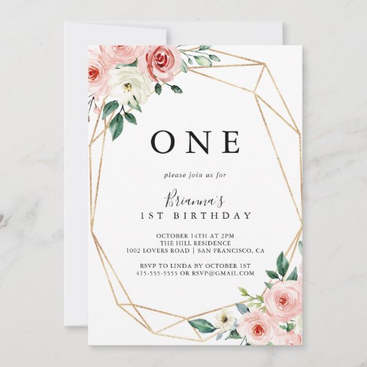 エレガント大秋フローラ生誕祭パーティー 招待状 (正面)