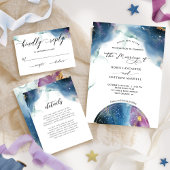 エレガント天モダン星座の結婚 招待状
