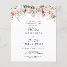 エレガント婚約パーティ招待状