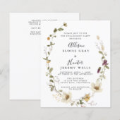 エレガント婚約パーティ招待状 (正面/裏面)