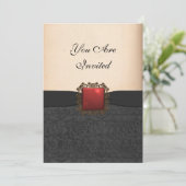 エレガント婚約パーティ招待状 招待状 (スタンド正面)