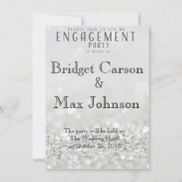 エレガント婚約パーティ招待状//銀 招待状