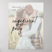 エレガント婚約パーティ歓迎 ポスター (正面)