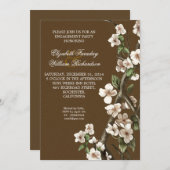 エレガント婚約パーティ 招待状 (正面/裏面)