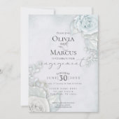 エレガント婚約ブ淡い色のルーバラ 招待状 (正面)