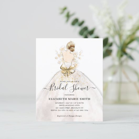 エレガント嫁結婚のガウンブライダルシャワーInv (スタンド正面)