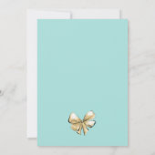 エレガント嫁結婚のガウンブルーブライダルシャワー 招待状 (裏面)