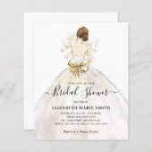 エレガント嫁結婚のドレスブライダルシャワー (正面/裏面)