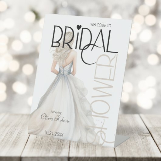エレガント嫁結婚衣ブライダルシャワー歓迎 台座サイン