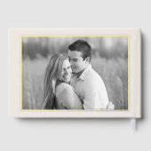 エレガント孔雀の写真結婚のゲストブック ゲストブック (裏面)