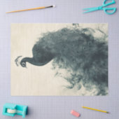 エレガント孔雀の鳥類学インスパイア分離芸術 薄葉紙 (クラフト)