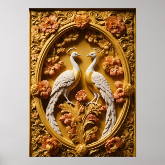 エレガント孔雀アート – あなたの宇宙を強化 ポスター (正面)