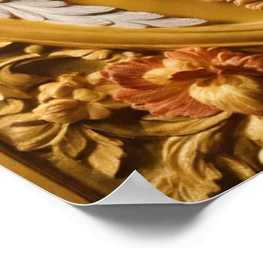 エレガント孔雀アート – あなたの宇宙を強化 ポスター (角)