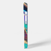 エレガント孔雀カラー金ゴールド静脈大理石モノグラムの Case-Mate iPhoneケース (裏面 / 左)