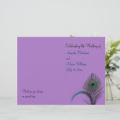 エレガント孔雀結婚式 プログラム（紫） (スタンド正面)