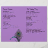 エレガント孔雀結婚式 プログラム（紫） (裏面)