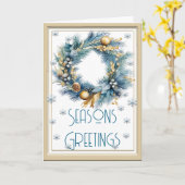 エレガント季節のごあいさつ カード (黄色い花)